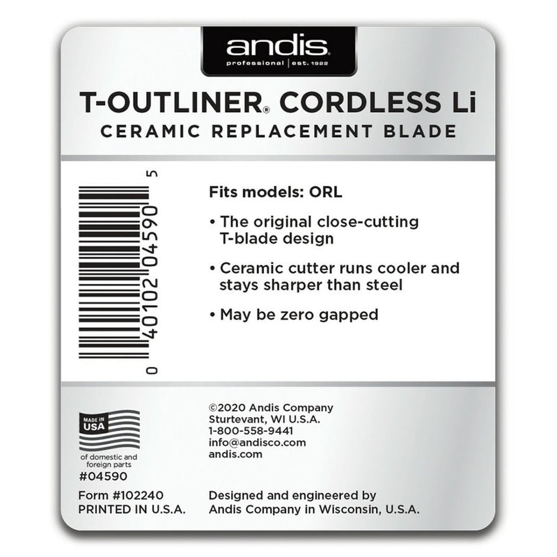 Andis Cordless T-Outliner Li Ceramic Replacement Blade (04590)