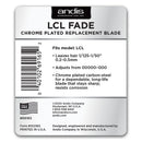 Andis LCL Fade Chrome Plated Replacement Blade - Size 00000 - 000 (69165)