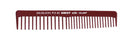 Krest Heat Resistant 6 1/2" Volume/Space Tooth Burgundy Goldilocks Combo Comb (G15)