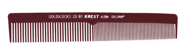 Krest Goldilocks Heat-Resistant Ruler Back 7" Flat Back Finger Waver Comb (G20)