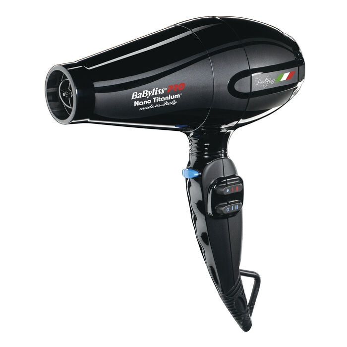 BaByliss PRO Nano Titanium Portofino Full-Size Hair Dryer - Black (BNT6610N)