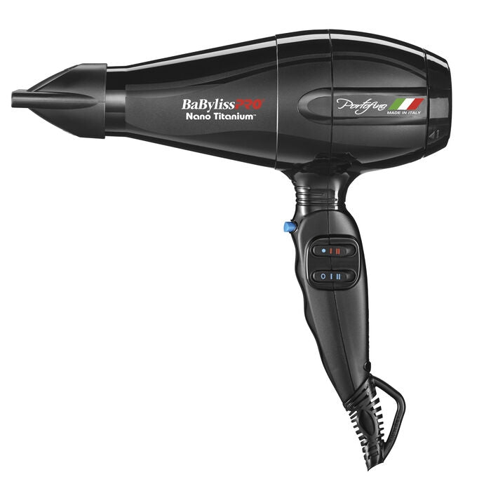 BaByliss PRO Nano Titanium Portofino Full-Size Hair Dryer - Black (BNT6610N)