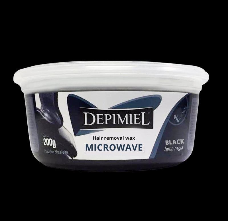 Depimiel Hard Wax Black Microwave Wax (200g/7.04oz)