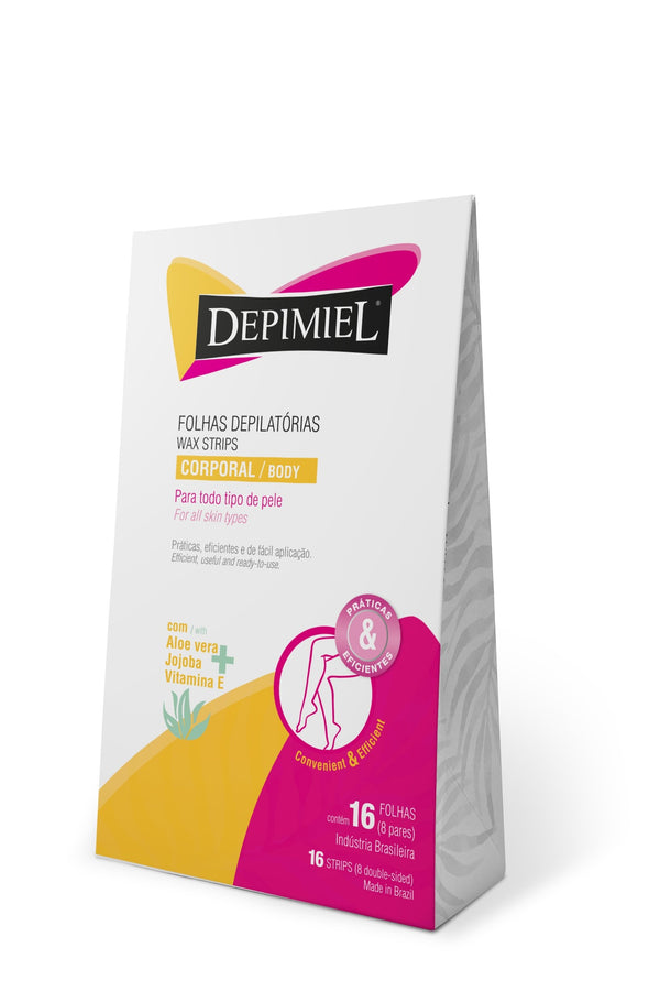 Depimiel Ready-To-Use Hair Removal Wax Strips for Body - All Skin Types