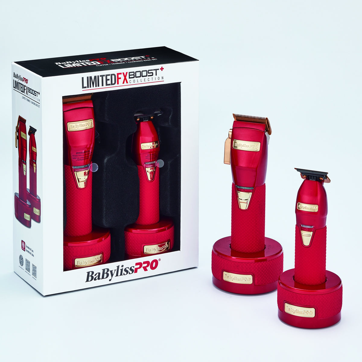 BaBylissPRO RedFX Boost+ Limited Edition Clipper & Trimmer Set  (FXHOLPKCTB-R)