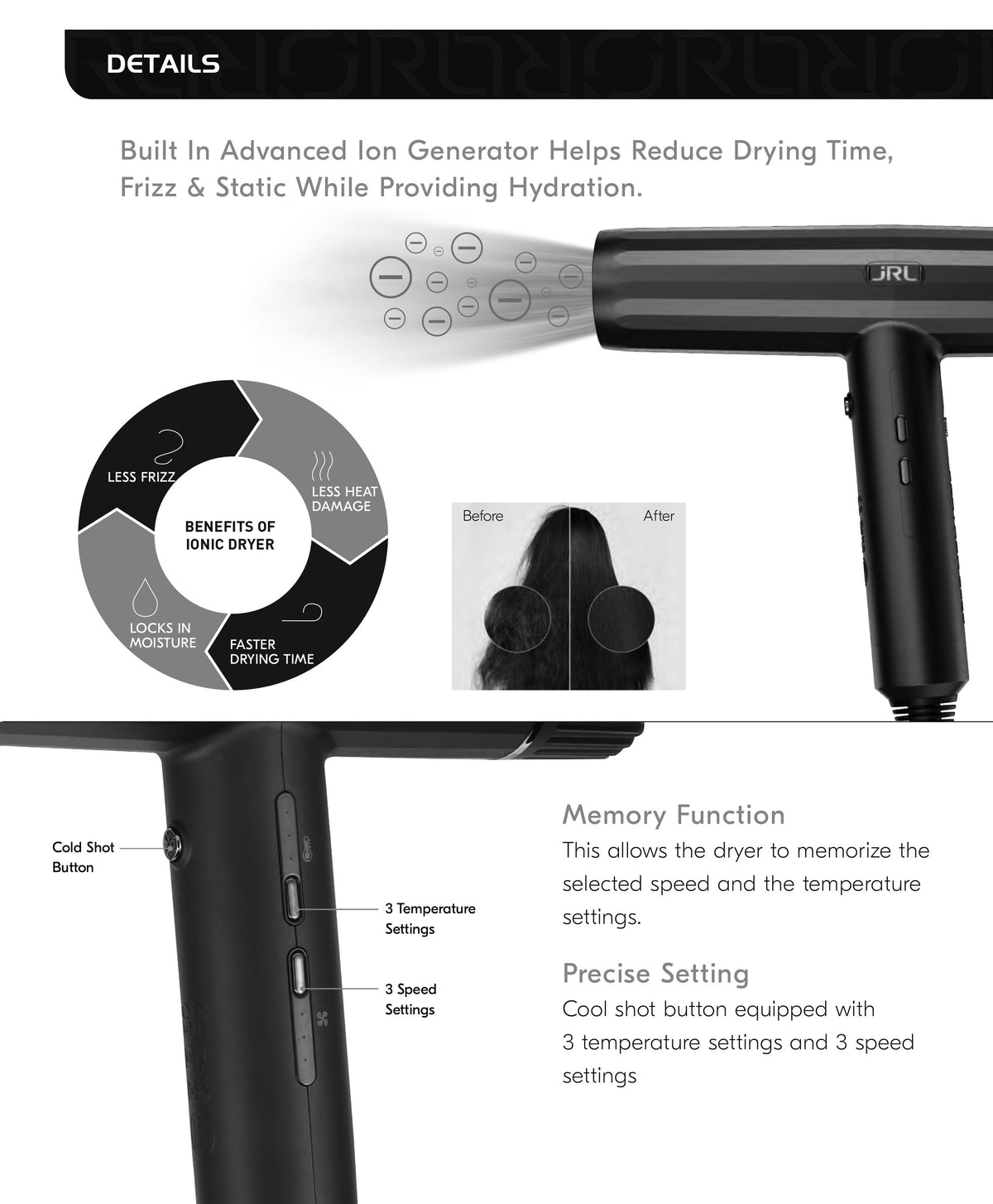 JRL Professional Forte Hair Dryer