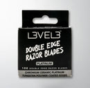 L3VEL3 Double Edge Chromium Ceramic Platinum Replacement Razor Blades - 100ct