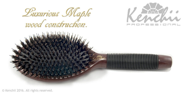 Kenchii Professional Maple Boar and Nylon Bristle Brush Large