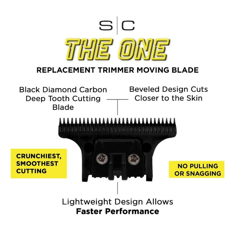 StyleCraft The One Moving Black Diamond Carbon DLC Deep Tooth Replacement Trimmer Blade (SC532B)