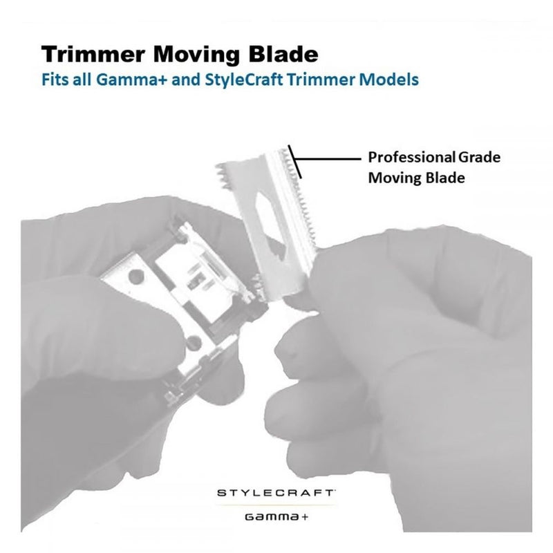 Gamma+ Moving Stainless Steel Deep-Tooth Replacement Trimmer Blade (GPMSDTB)