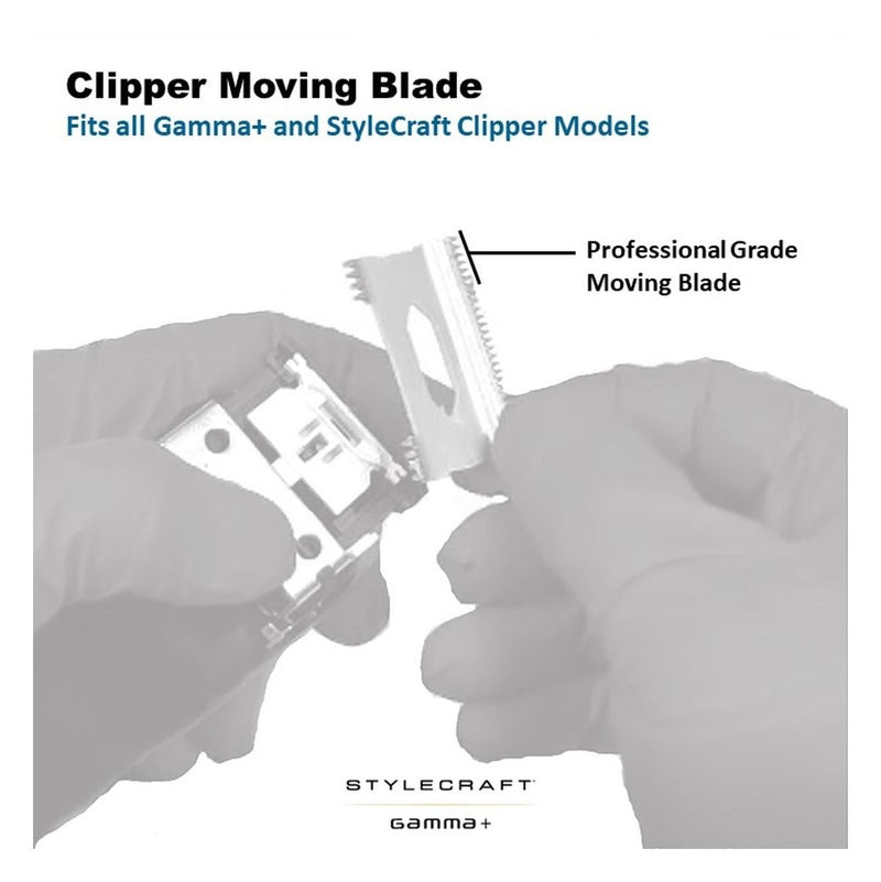Gamma+ Stainless Steel Shallow-Tooth Moving Replacement Clipper Blade (GPMSSC)