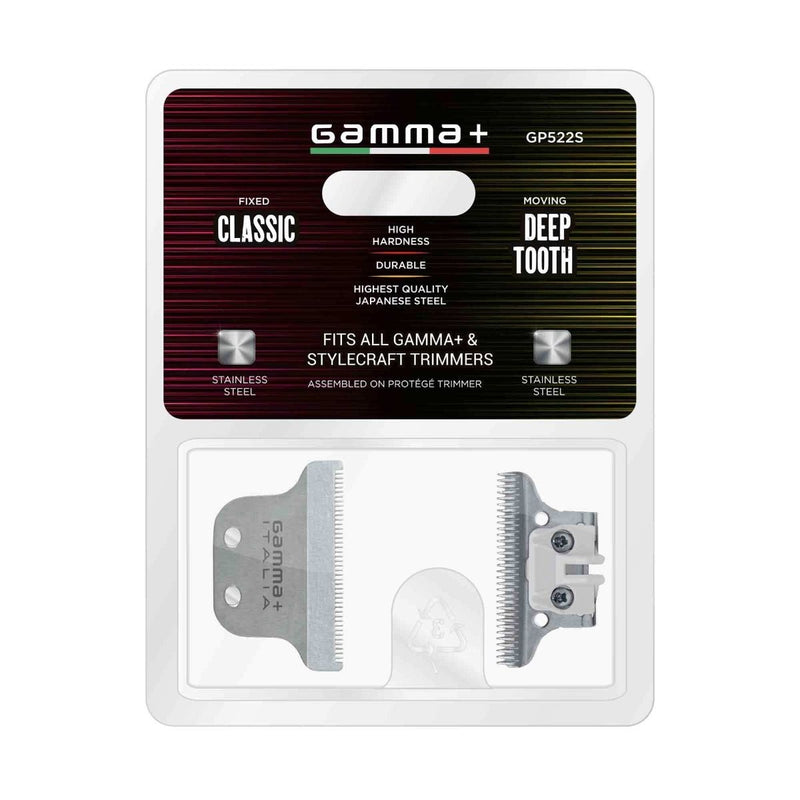 Gamma+ Stainless Steel Trimmer Blade & Deep-Tooth Cutter Set (GP522S)