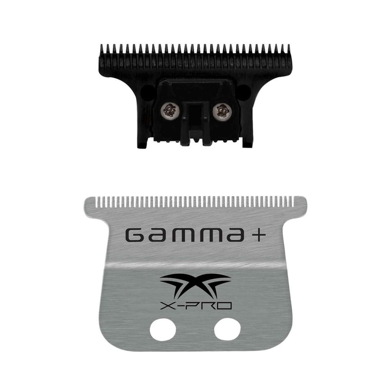Gamma+ X-Pro Stainless Steel Blade + Black Carbon Diamond DLC The One Cutting Trimmer Blade Set (GP528SB)