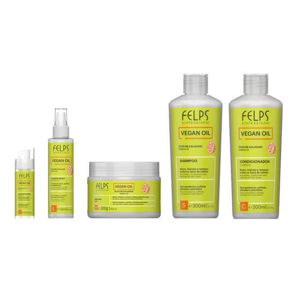 Felps Vegan Oil Kalahari Ultimate Collection Set (Shampoo/Conditioner, Mask, Leave-in, Repair Oil)