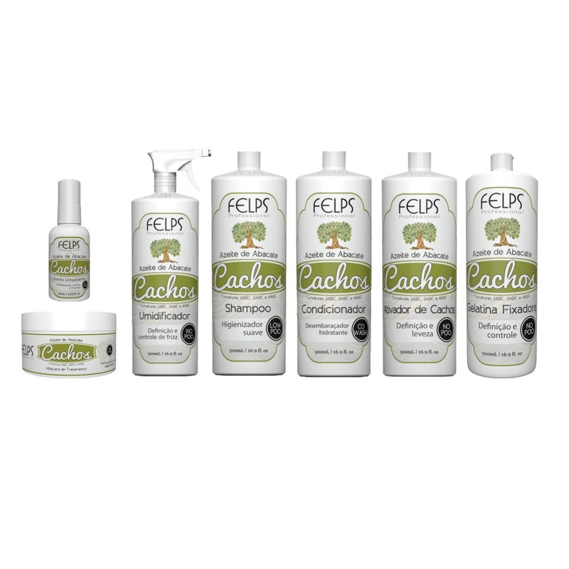 Felps Professional Ultimate Curls 7pc Value Set (Shampoo/Conditioner, Mask, Serum, Defining Gel, Anti-Frizz Spray, Activator)