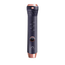 Interchangeable base curling handle, dark gray with rose-gold top and control button