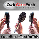 Qwik-Clean Easy Clean Detangling Hair Brush w/ Retractable Bristles