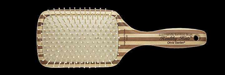 Olivia Garden Healthy Hair Eco Friendly Bamboo Ionic Paddle Brush (HH-P)