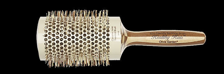 Olivia Garden Healthy Hair Eco Friendly Natural Bamboo Ceramic Ionic Thermal Brush Collection (HHT)