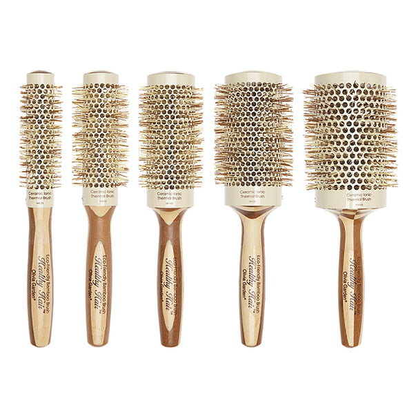 Olivia Garden Healthy Hair Eco Friendly Natural Bamboo Ceramic Ionic Thermal Brush Collection