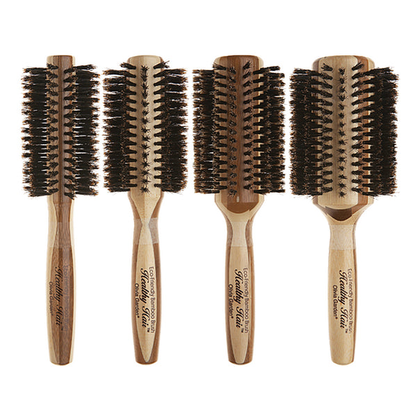 Olivia Garden Healthy Hair Eco Friendly 100% Boar Bristle Bamboo Styling Brush Collection