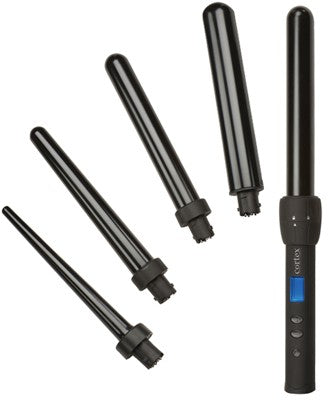 Cortex Professional 4 in 1 Ceramic Clipless Curling Iron Set