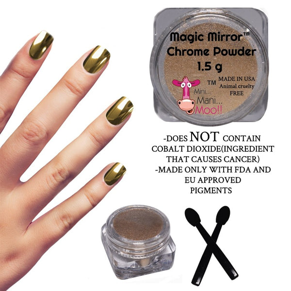 Mini Mani Moo Magic Mirror Chrome Gold Powder 1.5g