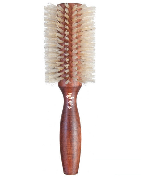 Style GLS White Torino 100% All Natural White Boar Bristle Barrel Brush Collection