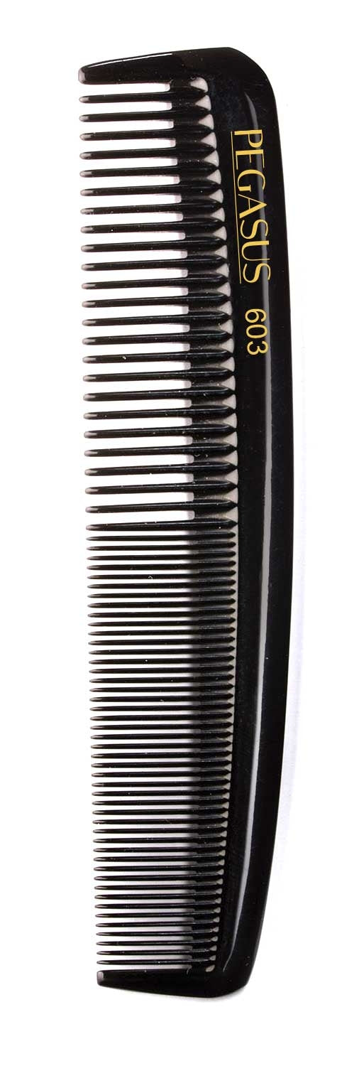 Pegasus Hard Rubber Comb (603) 5" Men's Pocket Comb