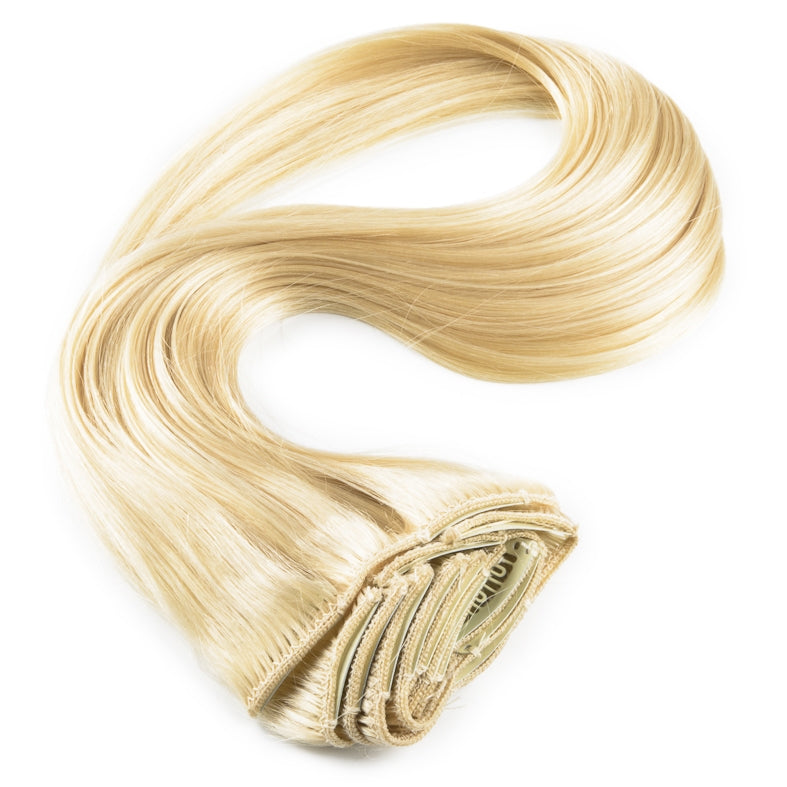 Suprema 100% Real Human Remy Hair Clip On Extensions 7pc Set - Light Blonde [60]