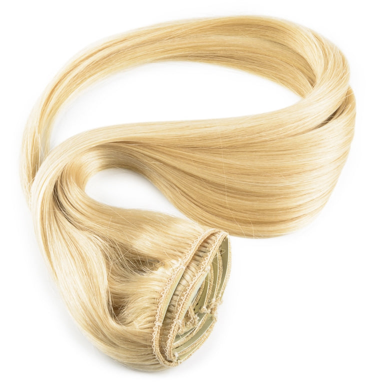 Suprema 100% Real Human Remy Hair Clip On Extensions 7pc Set - Platinum Blonde [613]