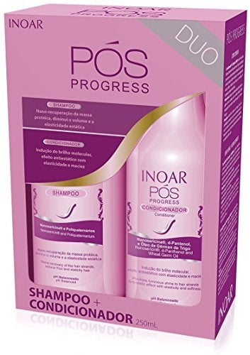 Inoar POS Progress Home Care Shampoo, Conditioner & Leave-In Set 3x250ml/8.4oz