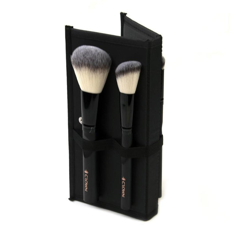 Crown 6pc Limited Edition Essentials Syntho Brush Set - Black and Rose Gold (F101)