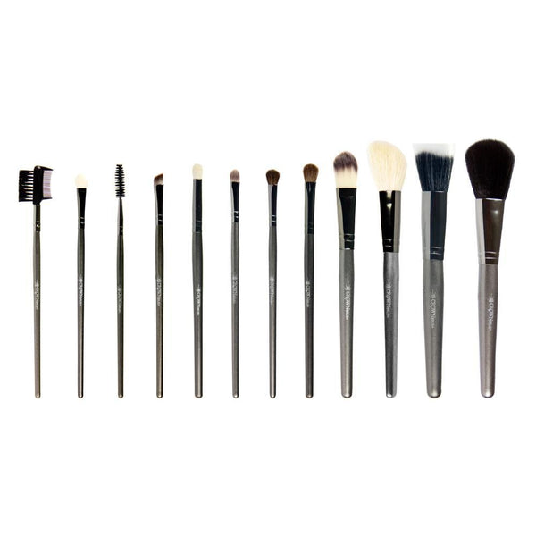 Crown 12pc Professional Gunmetal Brush Set (802)