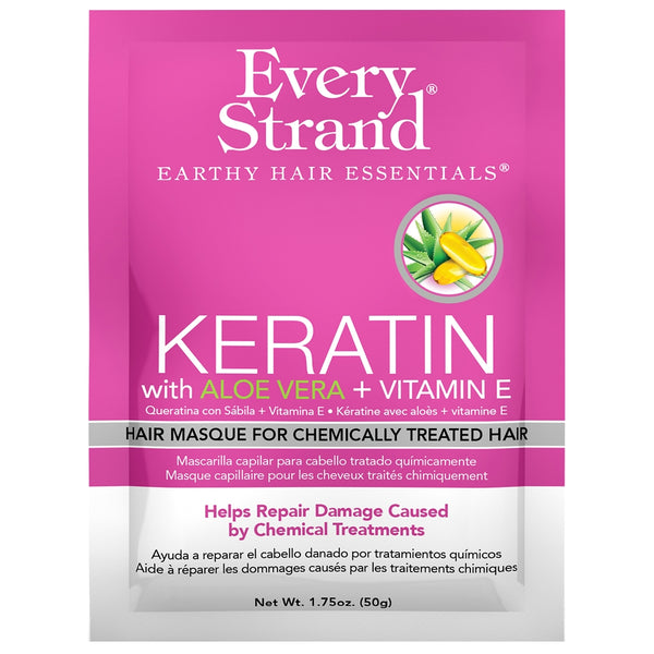 Every Strand Keratin + Aloe Vera & Vitamin E Hair Masque for Chemically Treated Hair Single-use Packet (1.75oz/50g)