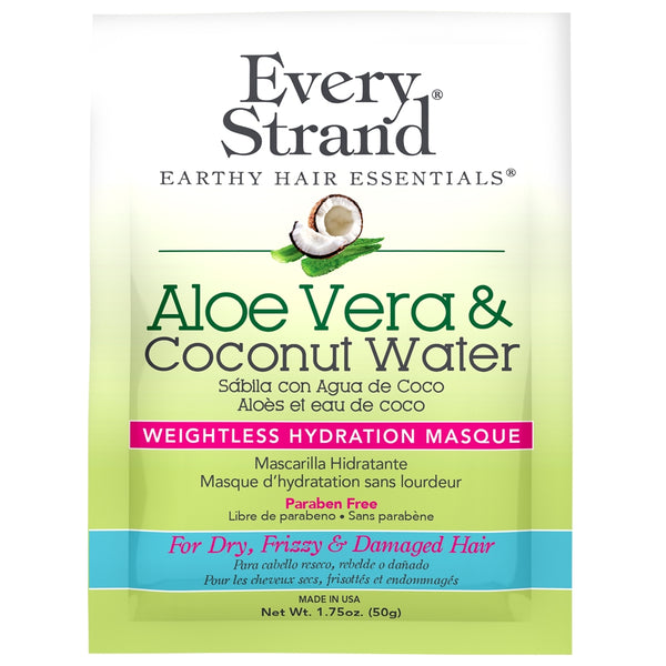 Every Strand Aloe Vera + Coconut Water Weightless Hydration Masque Single-Use Packet (1.75oz/50g)