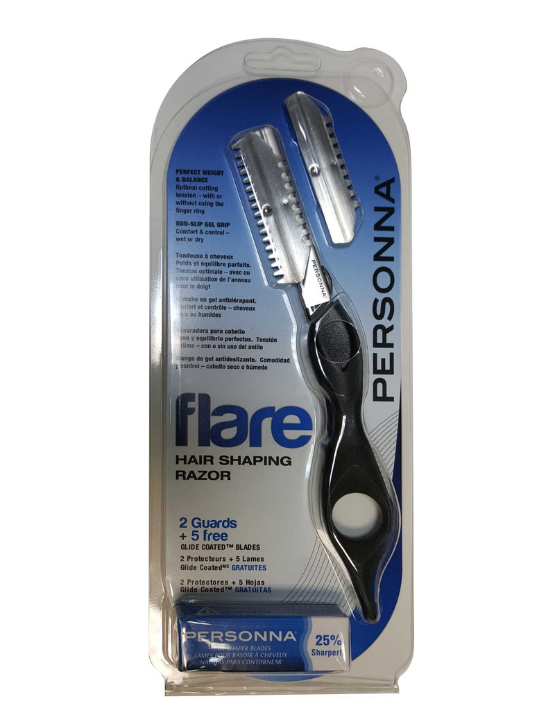 Folklora Razor Personna Flare Hair Shaping Razor + 5 Free Blades (9200-X)
