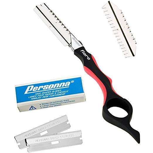 Personna Flare Hair Razor Kit with 5 Free Blades (9200-X)