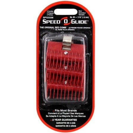 Speed O Guide Universal Clipper Comb Attachment 00 (1/16" / 1.6mm) - 3 Pack