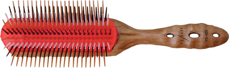 YS Park 9 Row Pro Wood Styler Hair Brush (BR508)