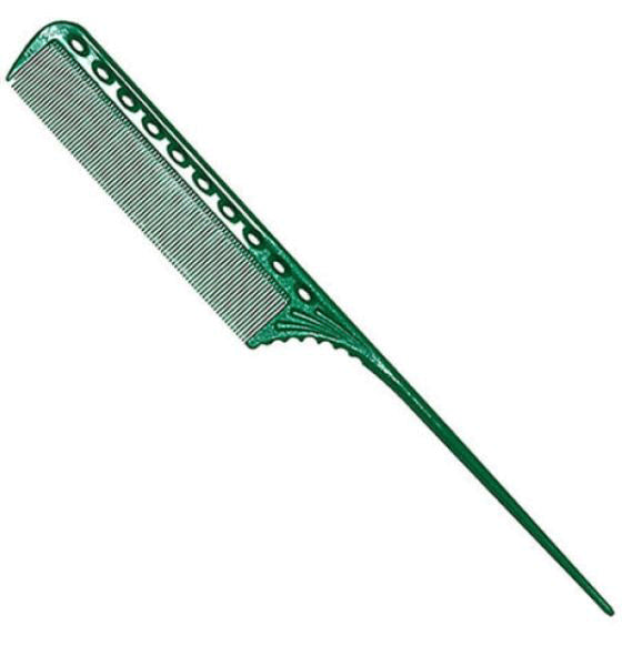 YS Park 111 Super Tinted Thick Rat Tail Comb - Green