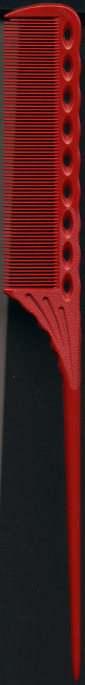 YS Park 115 Super Tint Thin Rat Tail Comb - Red