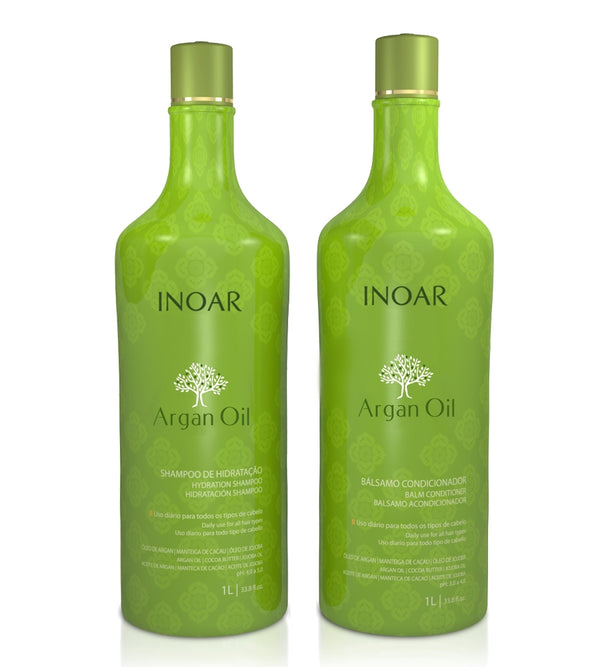 Inoar Argan Oil Back Bar Daily Shampoo & Conditioner Set 2x1L/33.8oz