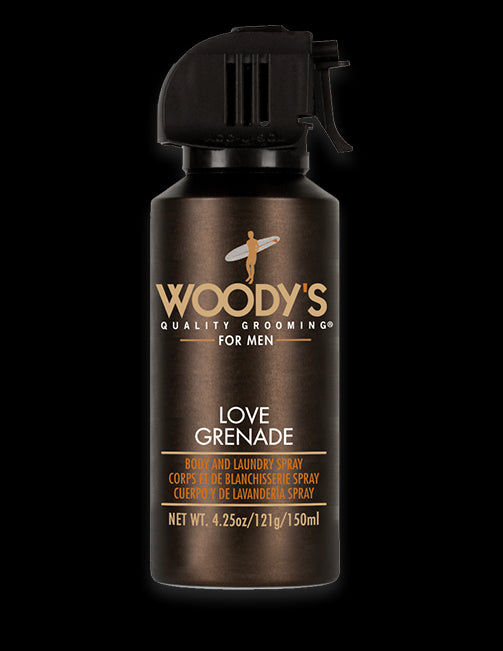 Woody's Love Grenade Body & Laundry Spray for Men (150ml/4.25oz)
