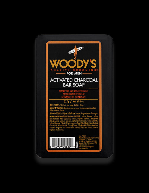 Woody's Activated Charcoal Bar Soap for Men