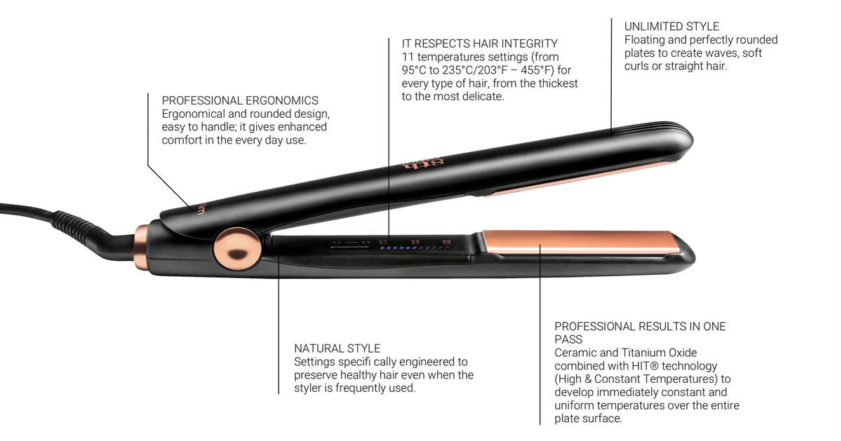 Elchim 8th Sense Styler: Hair buy Straightener with Titanium & Ceramic Plates