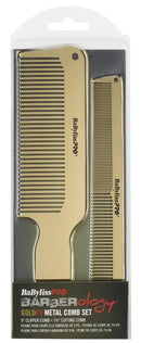 BaByliss PRO Rose FX Metal Barber Comb 2 piece Set