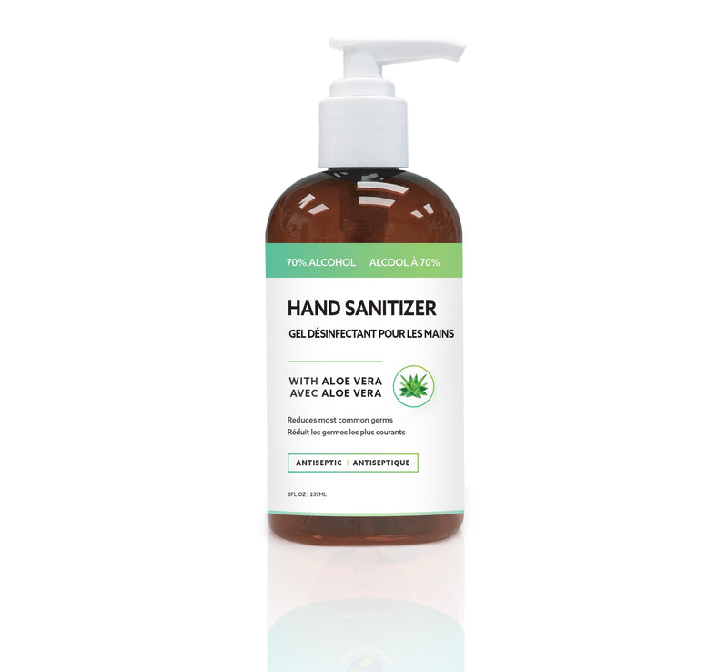 Antiseptic 70% Alcohol Hand Sanitizer Gel with Aloe Vera (8oz/237ml) - LIMIT 5 PER ORDER