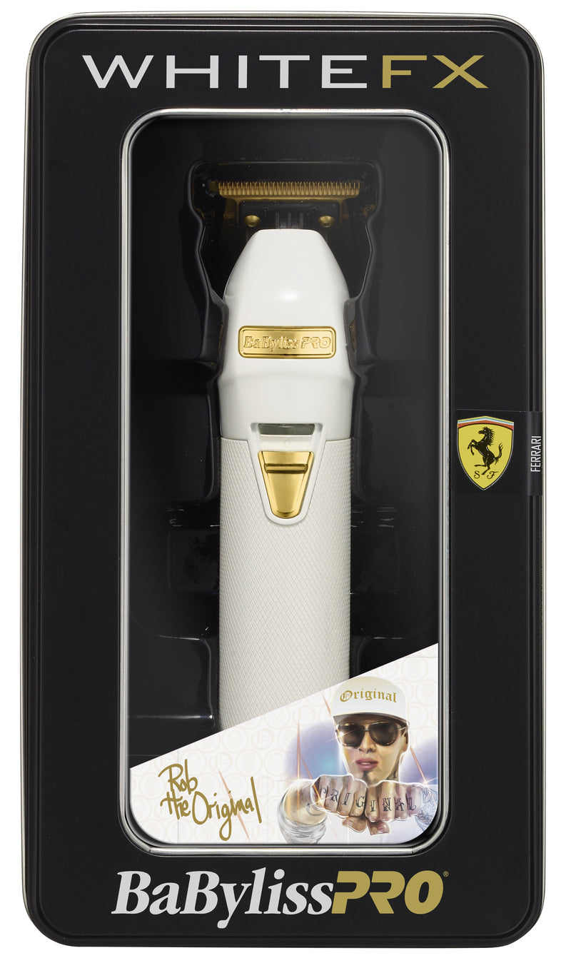 BaByliss PRO White FX Outlining Cordless Trimmer - Limited Edition - Rob The Original (FX787W)