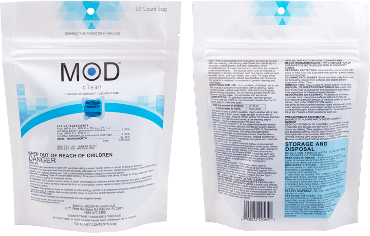 Com Mod Clean MOD Clean Disinfectant Pods for Salons and Barbershops (32ct)